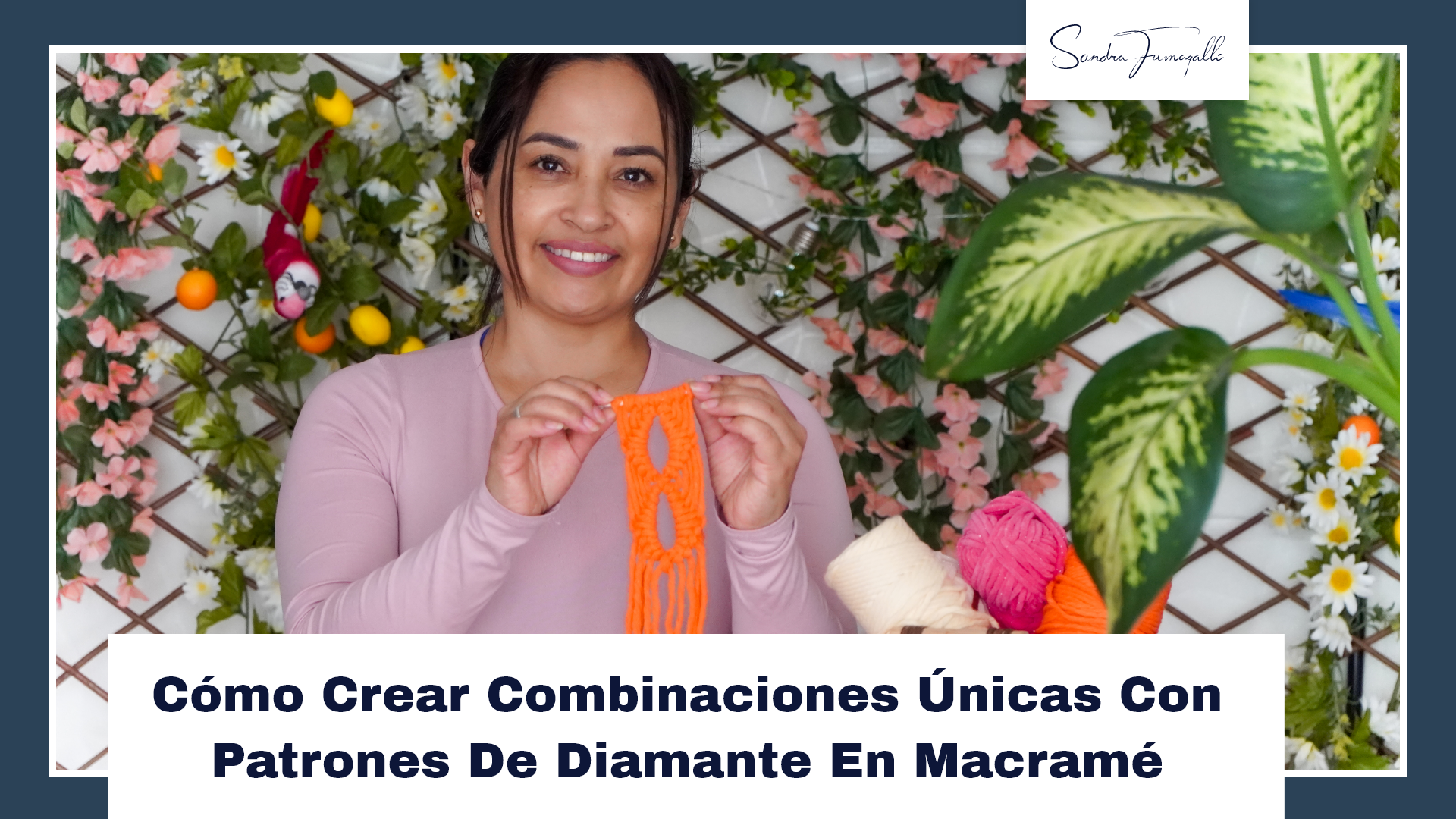 Sandra mostrando nudo diamante de macarme