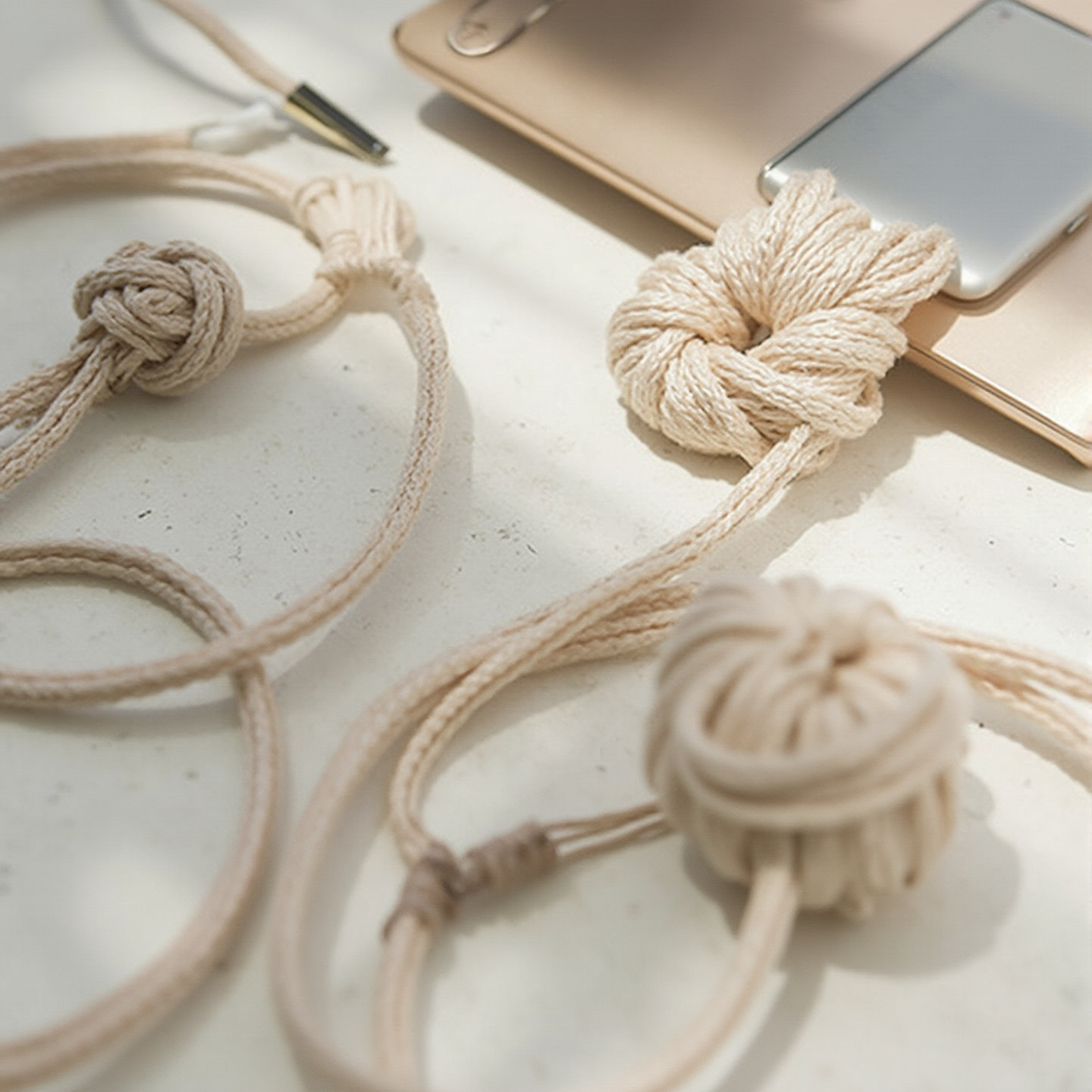 Organizadores de cable de macramé