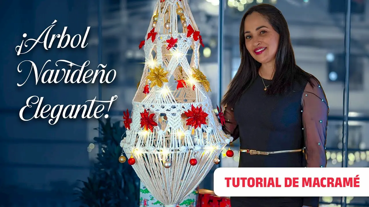 arbol de navidad de macrame
