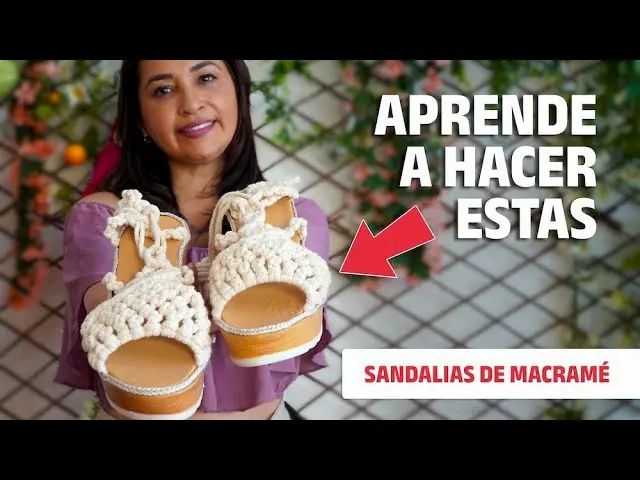 como hacer sandalias de macrame