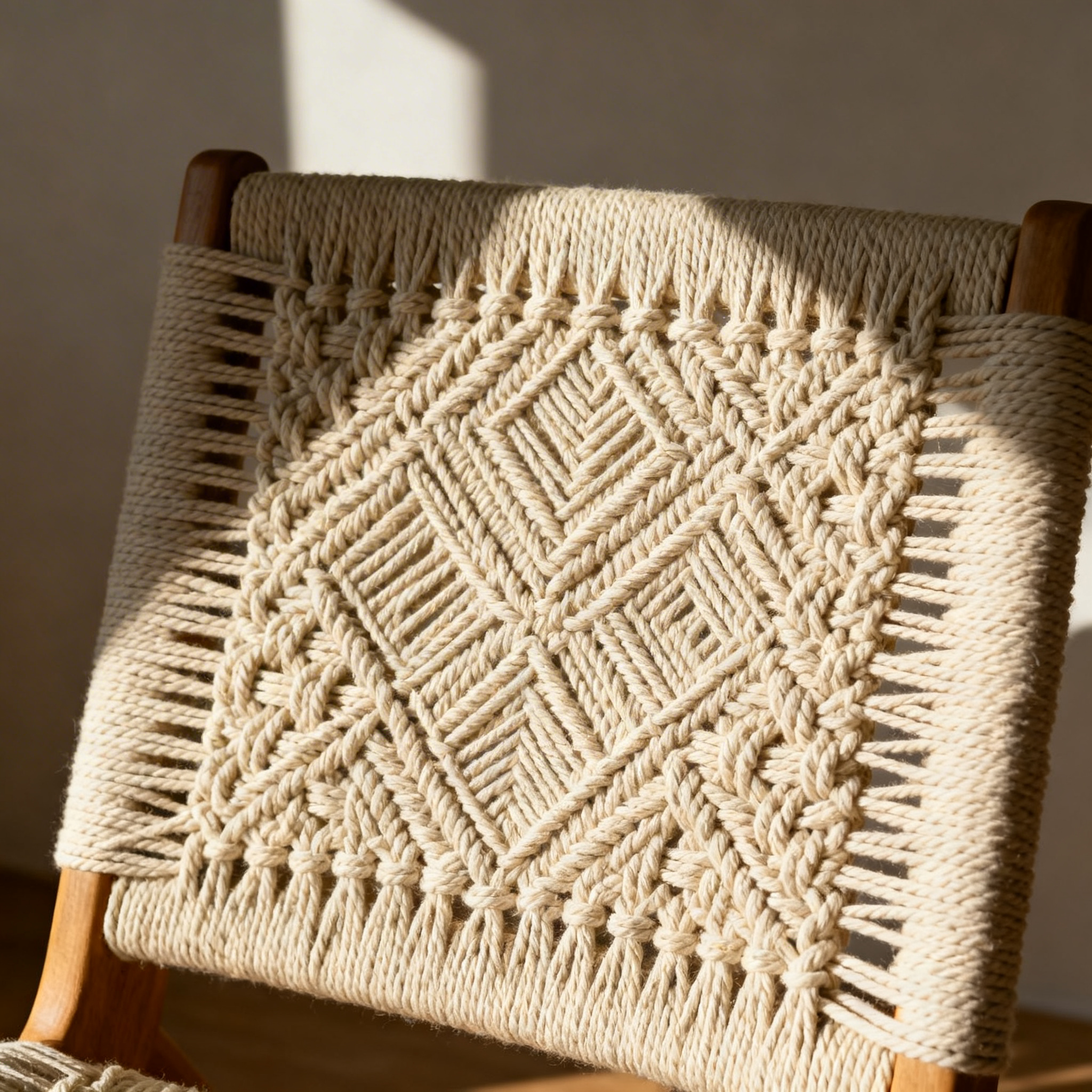 Macrame furniture detail